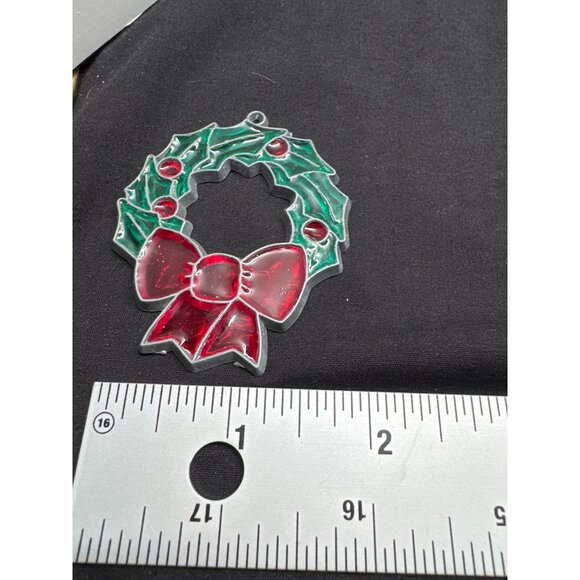 Set Of 21 Stained Glass-Style Christmas Ornaments With Holiday Figures & Shapes - Picture 2 of 9